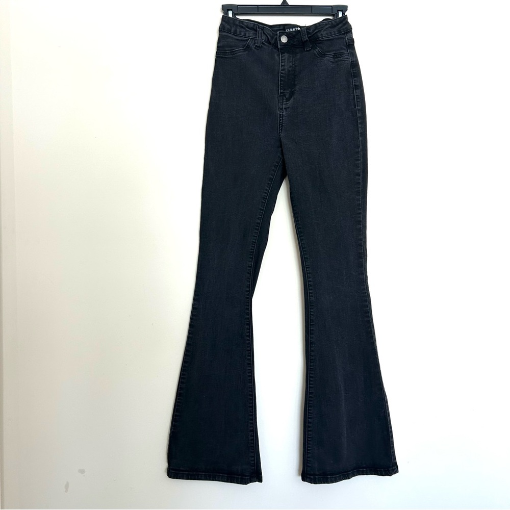 Fashion Nova Women’s Black Flare High Waist Jeans